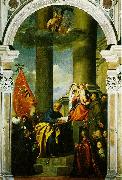 Madonna with Saints and Members of the Pesaro Family  r TIZIANO Vecellio